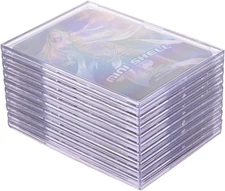 Cards Sleeves Top Loaders 10 Hard Acrylic Card Protector Clear Card Brick + 2 Di