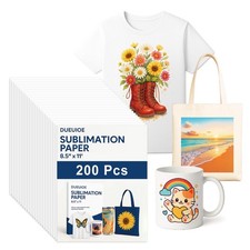 Sublimation 8.5x11 Inch – 200 Sheets, 120gsm Heat Transfer for Inkjet Printer...