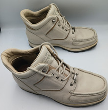Rockport Boots Hydro Shield XCS Mens Size 9 W Stone Waterproof Leather Cream 