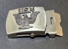 USN Naval Enlisted Mans Eagle Navy Belt Buckle Vintage US Vietnam Era