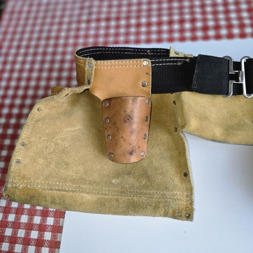 Craftsman 12 Pocket Work Apron Leather Carpenters Tool Pouch w/ Belt #940646 - Picture 14 of 15