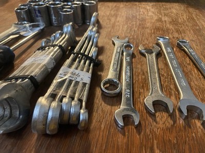 Mechanics Tools  Lot  Wrenches Sockets Screwdrivers Mixed Brands