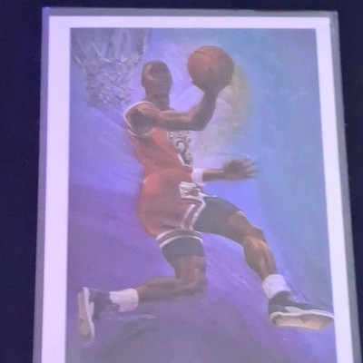 NBA Hoops 1990-91 Michael Jordan Chicago Bulls #358 Illustrated Basketball Card