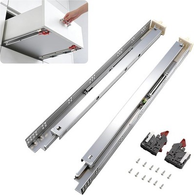 Knobonly 6 Pairs 21'' Soft Close Drawer Rails Undermount