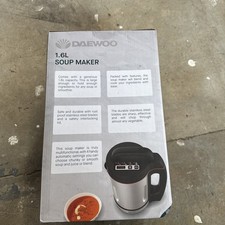 Daewoo 1.6L 1000W Stainless Steel Soup Maker - Black/Silver
