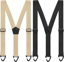 2 Pcs Y Back Hidden Suspender 1.5 Inch Heavy Duty Suspenders for Men under Cloth