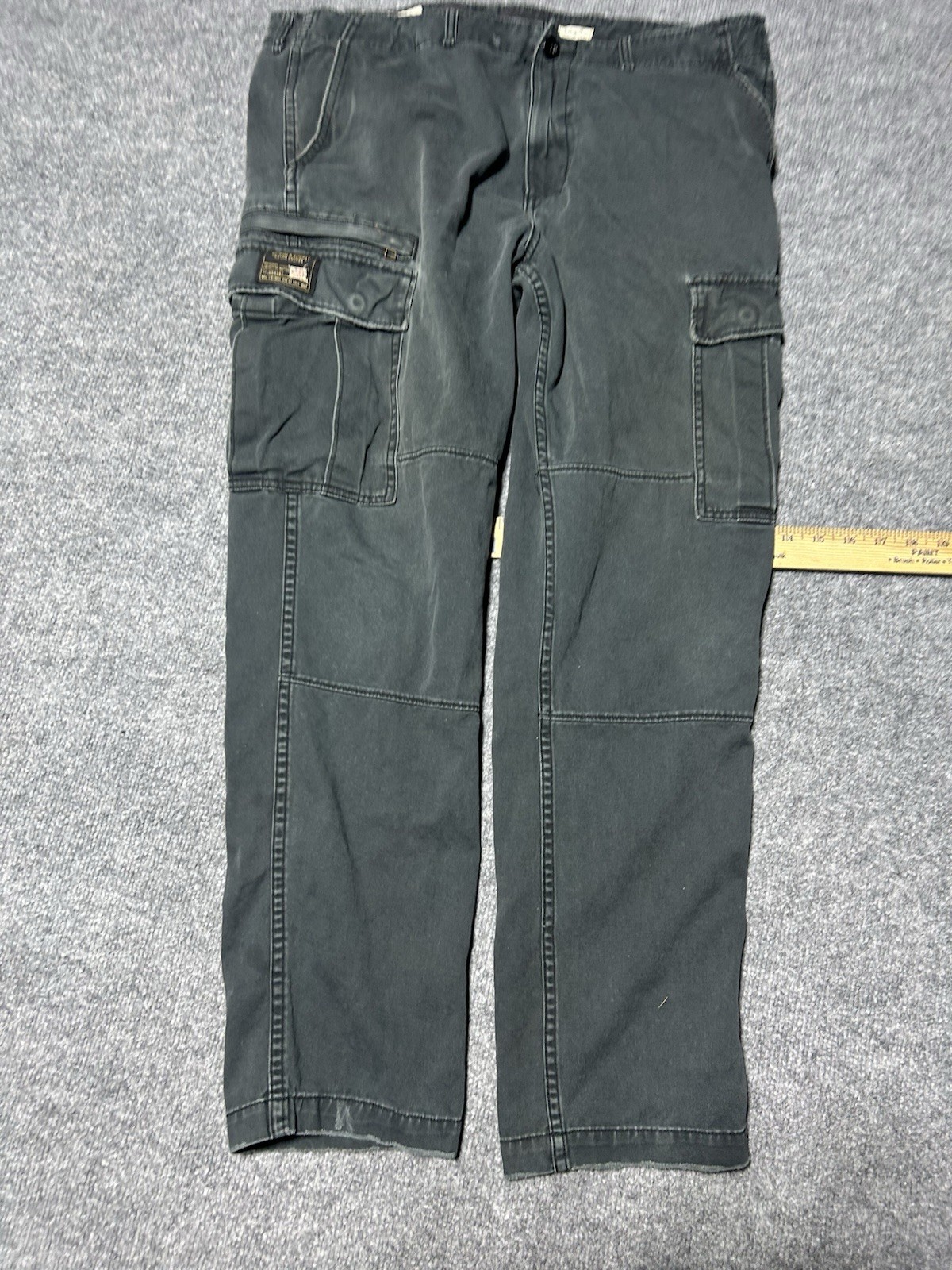 Vtg Ralph Lauren Polo Military Surplus Black Pants Tag Sz 38 x 30 Pocket Hole