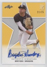 2020 Leaf Perfect Game National Showcase Yellow 22/25 Brayden Sanders Auto nd3
