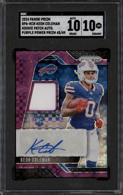 2024 Panini Prizm - Rookie Patch Autographs Keon Coleman