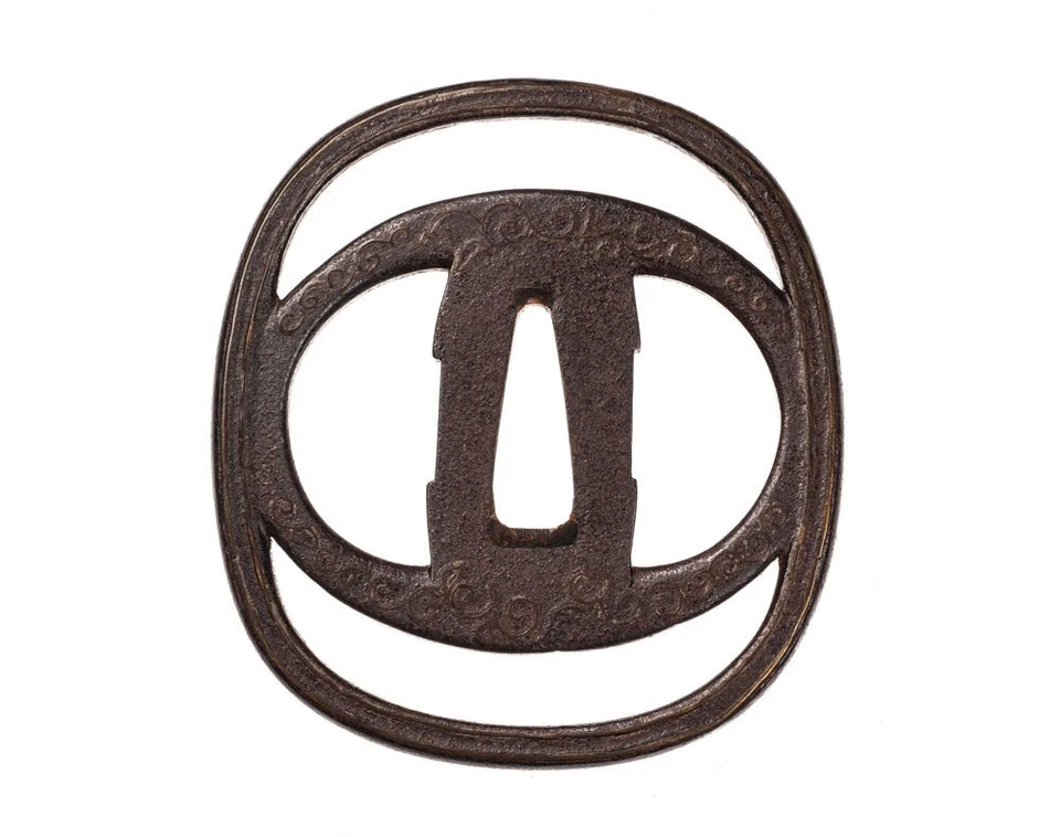 Tsuba Tsuba tsuba от Higo переплетенный арабеск дизайн цуба меч сохранения - Изображение 3 из 4