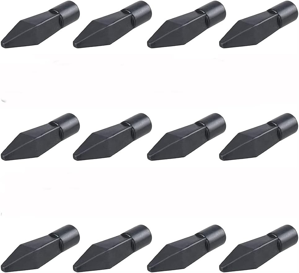 12pcs Soft Rubber Practice Archery Arrowhead Glue On Target Arrow Tips for Arch
