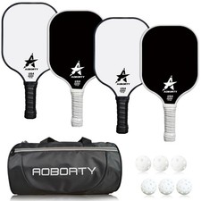 AOBORTY Pickleball Paddles 4 Pack - USAPA Light Graphite Premium Rackets Fibe...
