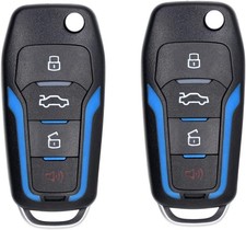 Key Fob Replacement 2 Pack Keyless Entry Car Key for Mustang Explorer Edge Fusi