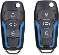 Key Fob Replacement 2 Pack Keyless Entry Car Key for Mustang Explorer Edge Fusi