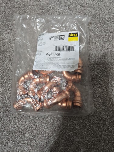 Viega ProPress 77317 1/2" x 1/2" 90 Degree Copper Elbow Fittings 10 Pack NIP