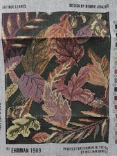 Rare Ehrman Tapestry Needlepoint Canvas Only - Antique Leaves By Debbie Jenkins