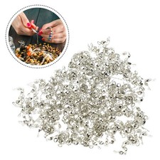 300PCS Lobster Clasp Claw Buckle Set Crimp End Caps Bracelet Necklace Connectors