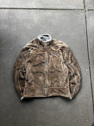 Vintage Mocha Brown Patagonia R4 Deep Pile Fleece, Size Large