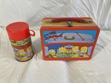 The Simpsons Are We There Yet Metal Lunch Box  with Thermos Vintage NECA 2000