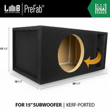 2.60 ft   34Hz Ported Subwoofer Enclosure Box w/ Kerf Port for Single 15" Sub