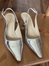 Sam Edelman Bianka Slingback Pump in Silver Size 7