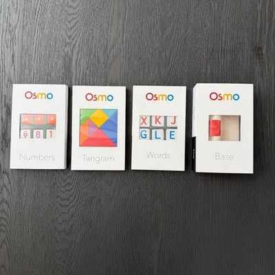 Osmo Base Words Numbers Tangram Set for iPad   Complete, Mint