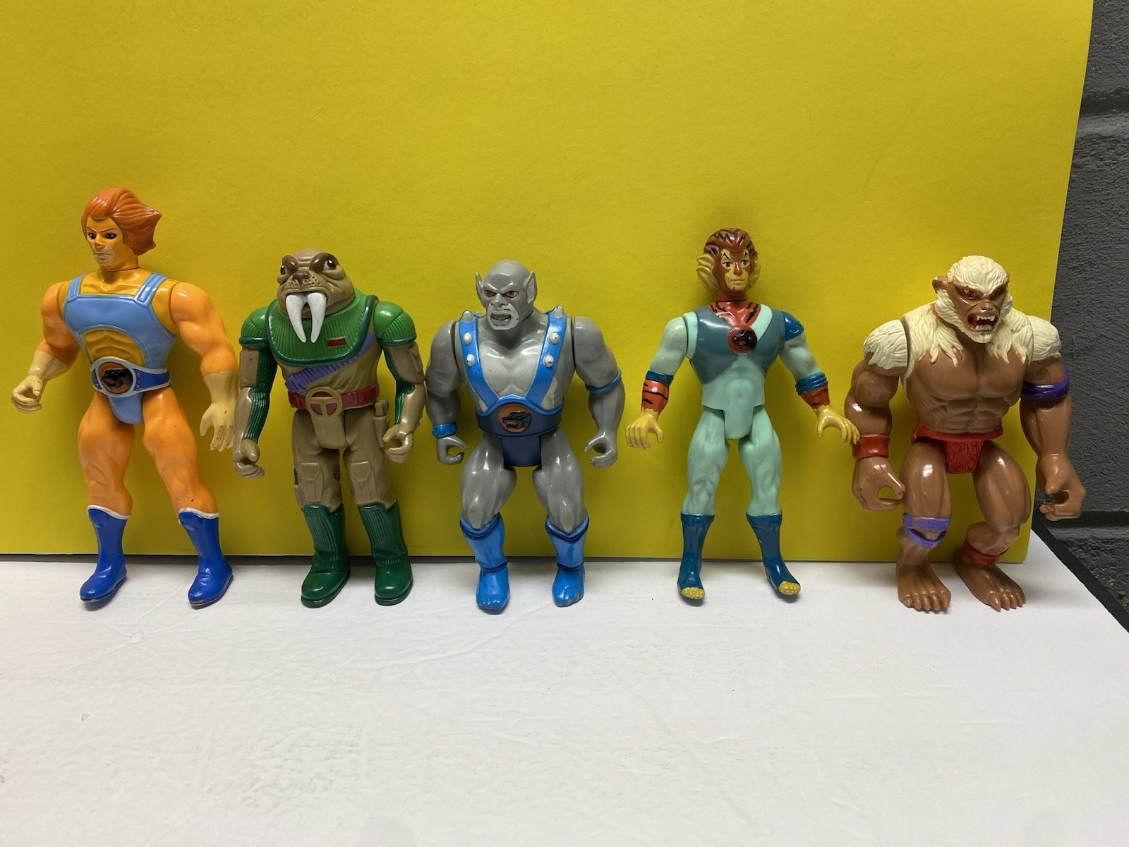 1985 86 Vintage Lot of 5 Thundercats figures Lion-O Tygra Panthro Tuska Monkian