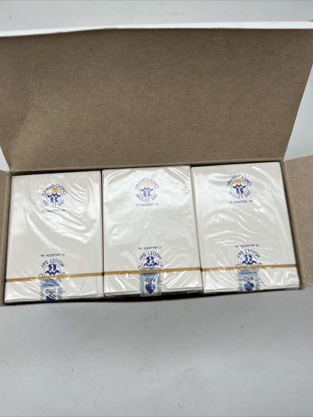Vintage Grand Casino St. Maarten Poker PGC Playing Cards Hoyle Set Of 12 - New