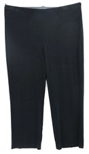 TRAVELERS CHICO'S Women's Acetate Travel Knit Pants Straight Solid Black 3 L XL