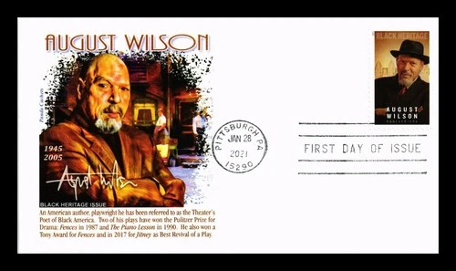 US COVER AUGUST WILSON AUTHOR BLACK HERITAGE FIRST DAY ISSUE PANDA CACHET
