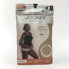 Women's Jockey Essentials Underarm Smoothing Tank Top Beige Size Small