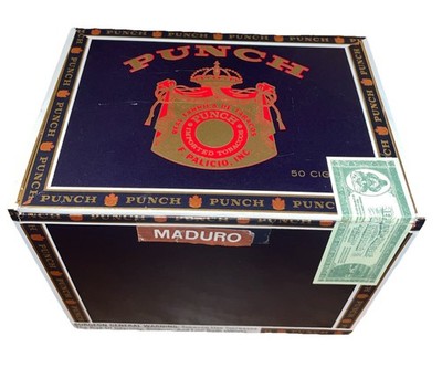 Punch Rothschilds Maduro Wood Cigar Box Palicio 50 Cigars - Empty