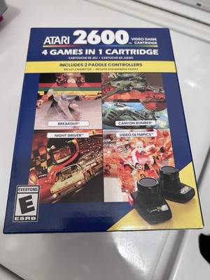 Atari 2600 4 Games In 1 Cartridge 2 Paddle Controller Pack Boxed Set 2600+ 7800+