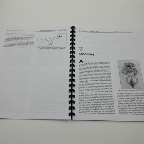 Striking Clock Repair Guide Spiral Book Steven G. Conover Laminated Cover Back - Picture 3 of 4