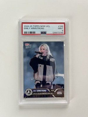 2025 Topps Now UCL #168 Emily Armstrong lights up Final Linkin Park PSA 9