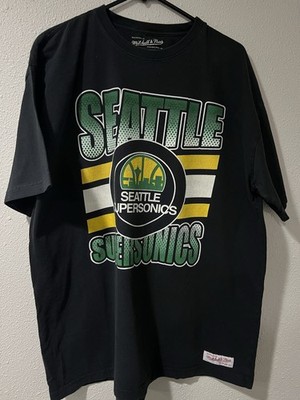 Mitchell & Ness Seattle Super Sonics Vintage Logo T Shirt XXL Shortsleeved