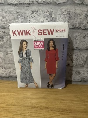 Kwik Sew K4215 Schnittmuster Misses' Kleider Gr. XS-XL ungeschnitten