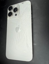 APPLE IPHONE 16 PRO MAX  MOBILE PHONE WHITE TITANIUM 256GB BOXED CRACKED 