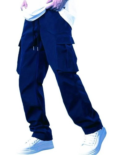 2025 Men's Safari Cargo Pants - Pockets Loose Fit Herringbone Style Summer Gift - Picture 5 of 31
