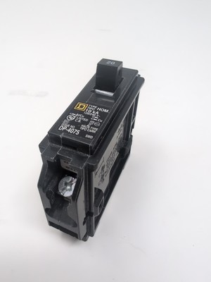 Square D 20 AMP DP-4075 Type HOM Circuit Breaker 1-Pole