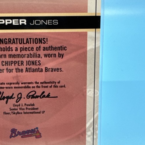 2004 Flair Diamond Cuts 106/125 Chipper Jones #DC-CJ HOF - Picture 17 of 23