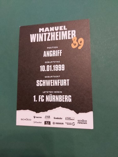 Arminina Bielefeld , M. Wintzheimer , Autogrammkarte, Fussball - Bild 2 von 2
