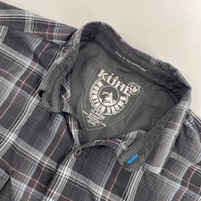 Kuhl Shirt Mens Extra Large Gray Eluxur Plaid Gorpcore Adventure Outdoors XL