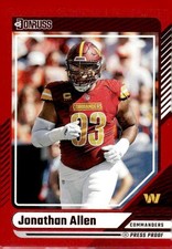 Jonathan Allen 2024 Donruss #61 Washington Commanders