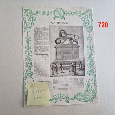 WATERLOO - 1815 - NAPOLEON - WELLINGTON - BLUCHER - REF 720