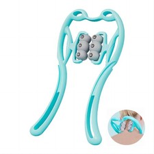 Manual Cervical Neck Massager,With 6 Wheels And 12 Magnets, It Can Be Blue