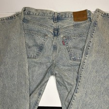 Levi  s Premium 501 90s Jeans Womens Light Wash Button Fly Straight Leg Denim