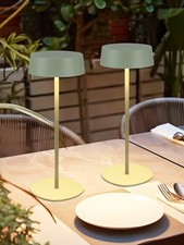 2 Pack LED Wireless Table Lamp, IP54, Touch Control, Dimmable, 2700K Soft White
