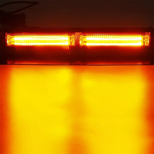Amber Cob LED Emergency Warning Hazard Flash Strobe Beacon Dash Light Bar 12-24V - Picture 14 of 16