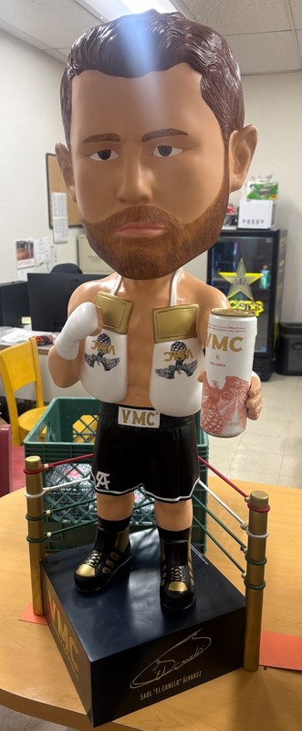 Rare 44" Saul Canelo Alvarez boxing bobblehead sign display VMC Paloma mancave